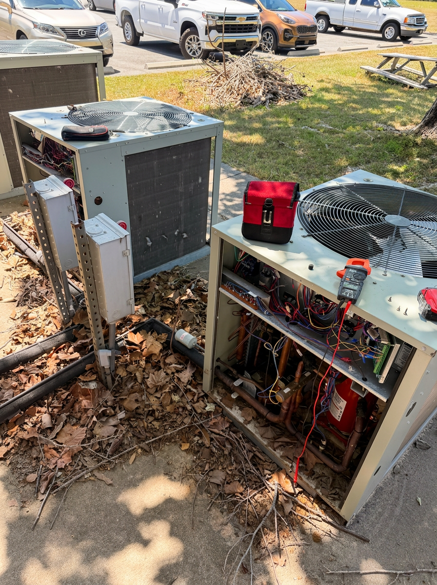 Commercial HVAC unit diagnostic and repair